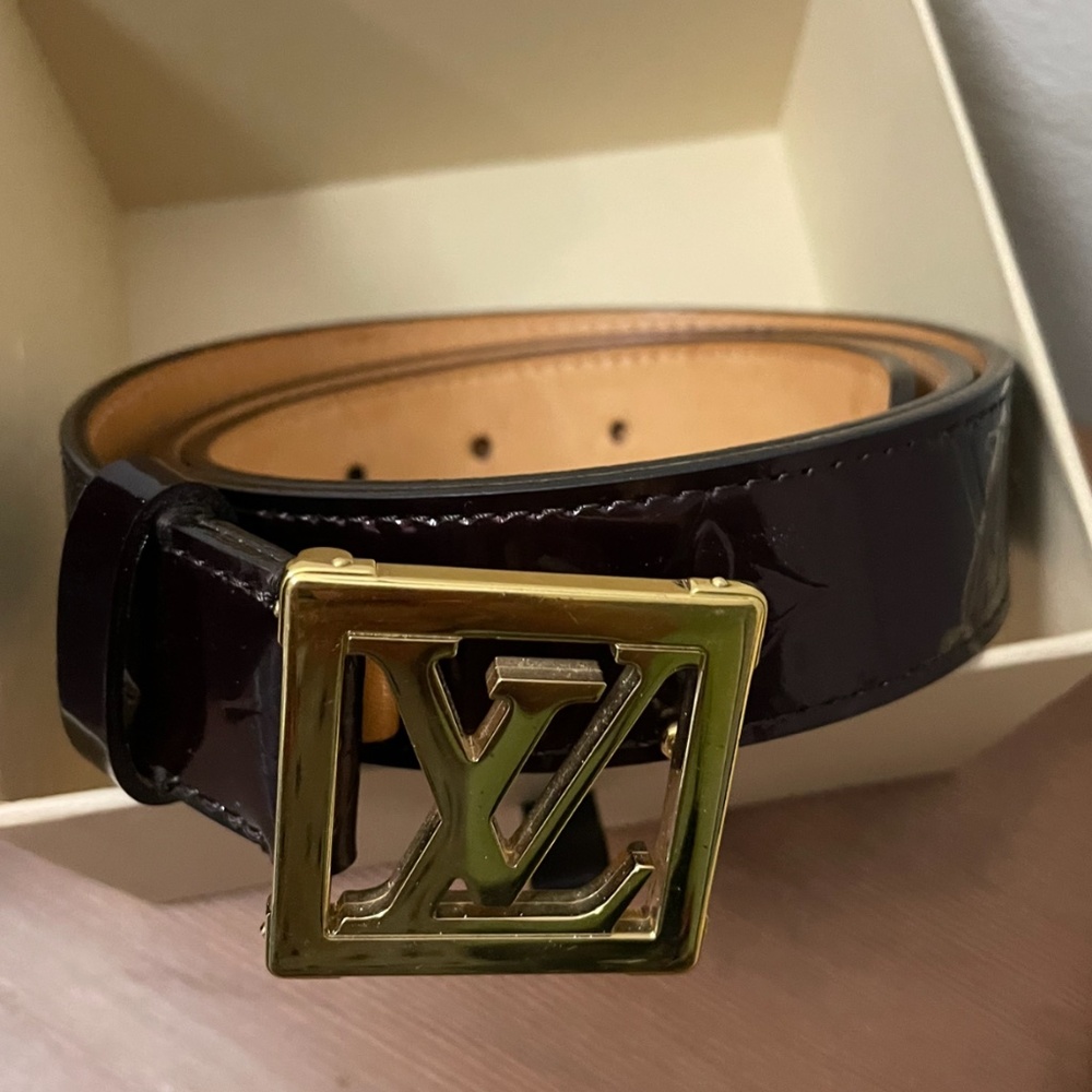 NEW-Louis Vuitton Women's Frame Patent Leather Belt